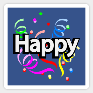 Happy typographic logo design Magnet